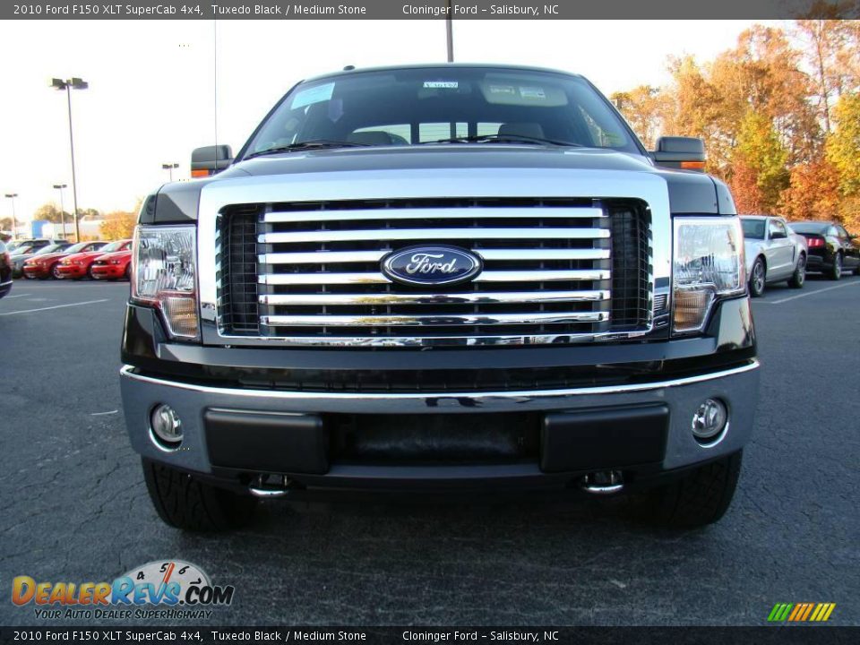 2010 Ford F150 XLT SuperCab 4x4 Tuxedo Black / Medium Stone Photo #7