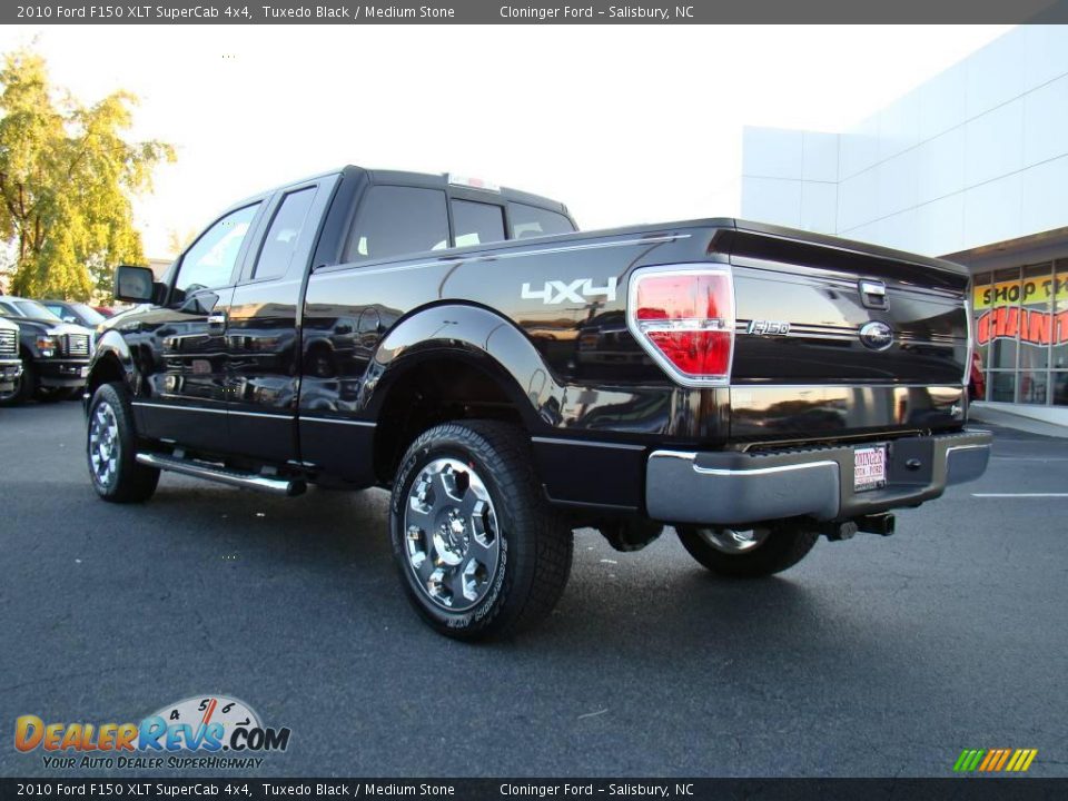 2010 Ford F150 XLT SuperCab 4x4 Tuxedo Black / Medium Stone Photo #29
