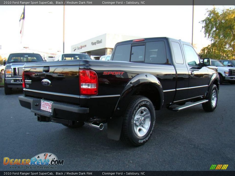 2010 Ford Ranger Sport SuperCab Black / Medium Dark Flint Photo #3