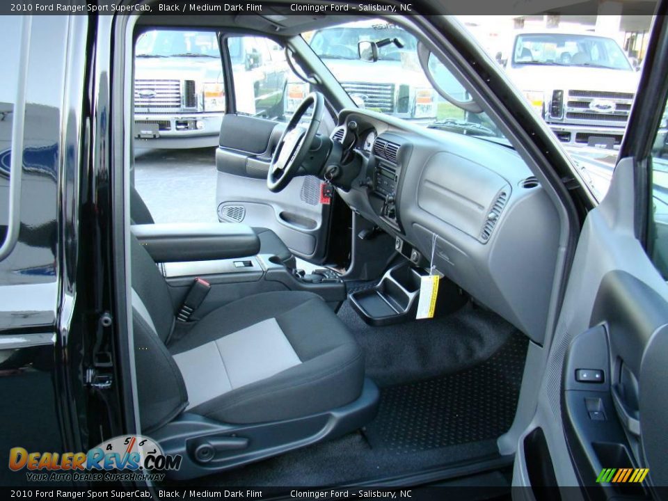 2010 Ford Ranger Sport SuperCab Black / Medium Dark Flint Photo #10