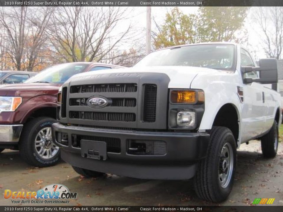 2010 Ford F250 Super Duty XL Regular Cab 4x4 Oxford White / Camel Photo #1