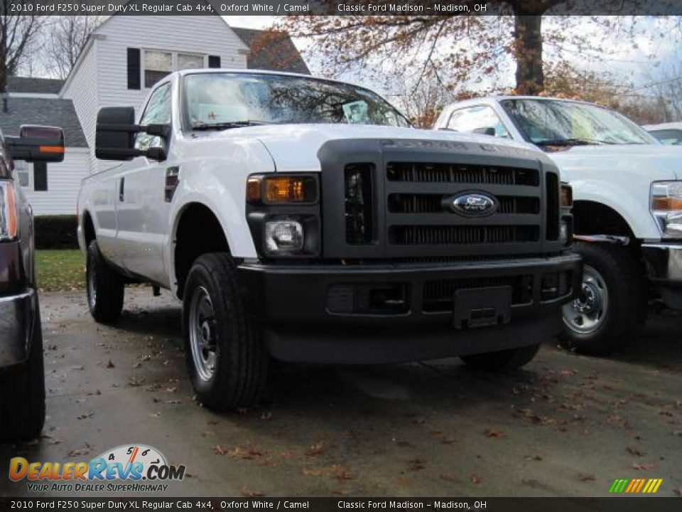 2010 Ford F250 Super Duty XL Regular Cab 4x4 Oxford White / Camel Photo #3