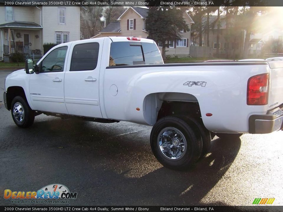 2009 Chevrolet Silverado 3500HD LTZ Crew Cab 4x4 Dually Summit White / Ebony Photo #3