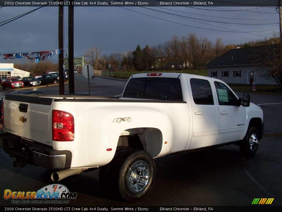 2009 Chevrolet Silverado 3500HD LTZ Crew Cab 4x4 Dually Summit White / Ebony Photo #13