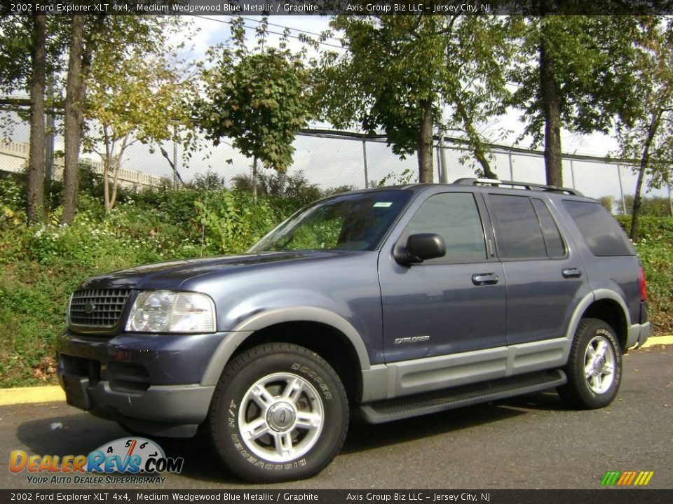 2002 Ford Explorer XLT 4x4 Medium Wedgewood Blue Metallic / Graphite Photo #1