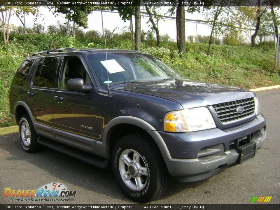 2002 Ford Explorer XLT 4x4 Medium Wedgewood Blue Metallic / Graphite Photo #5