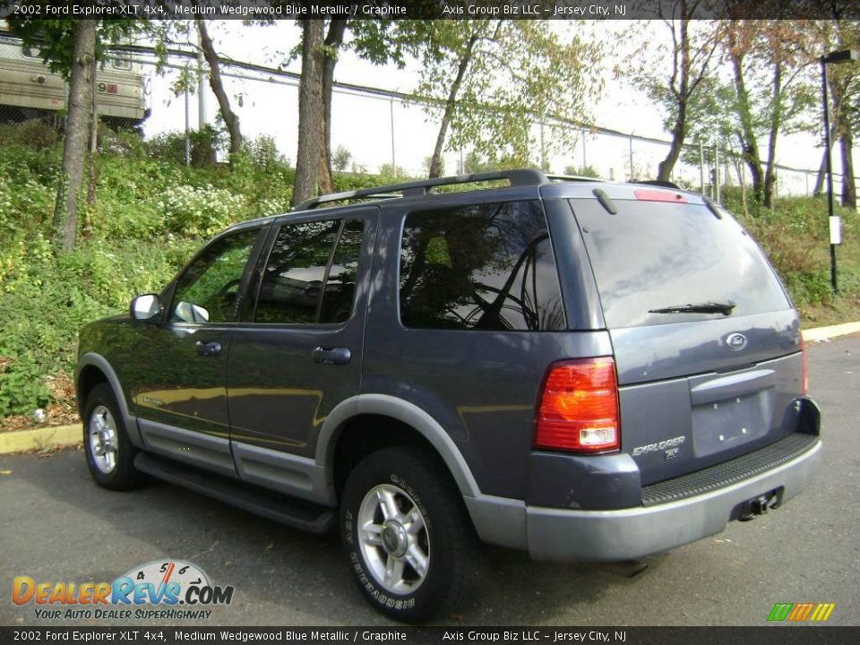 2002 Ford Explorer XLT 4x4 Medium Wedgewood Blue Metallic / Graphite Photo #7