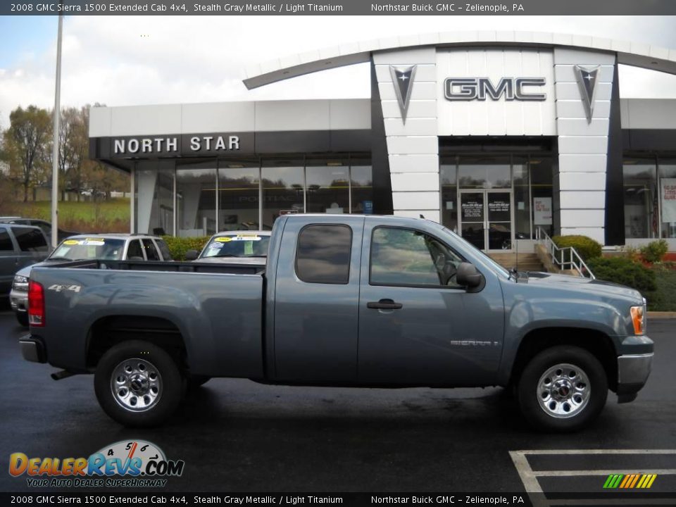 2008 GMC Sierra 1500 Extended Cab 4x4 Stealth Gray Metallic / Light Titanium Photo #1