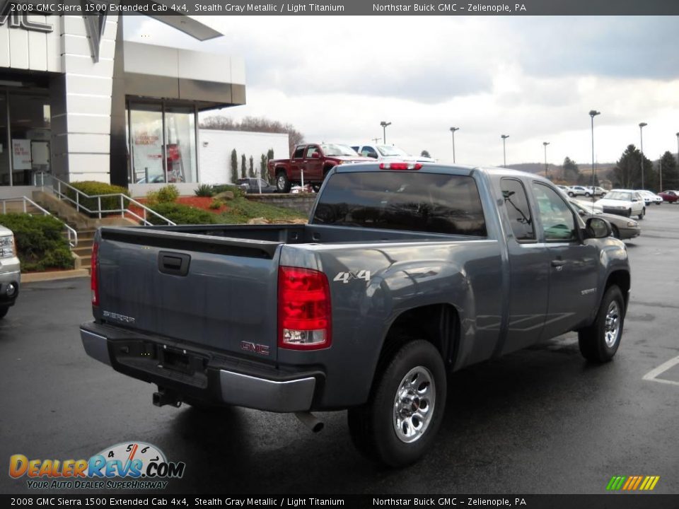 2008 GMC Sierra 1500 Extended Cab 4x4 Stealth Gray Metallic / Light Titanium Photo #2