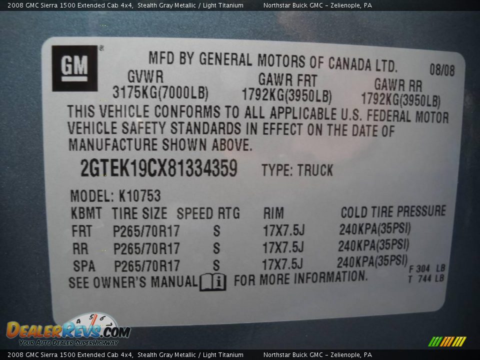 2008 GMC Sierra 1500 Extended Cab 4x4 Stealth Gray Metallic / Light Titanium Photo #9