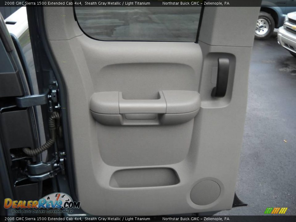 2008 GMC Sierra 1500 Extended Cab 4x4 Stealth Gray Metallic / Light Titanium Photo #10