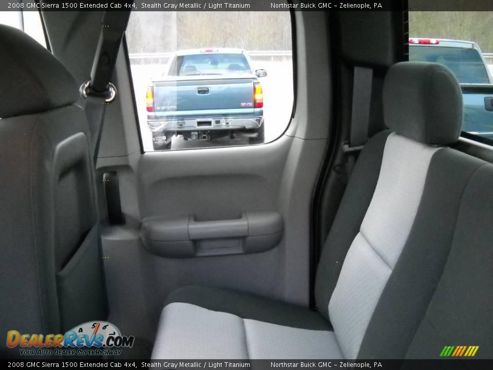 2008 GMC Sierra 1500 Extended Cab 4x4 Stealth Gray Metallic / Light Titanium Photo #12