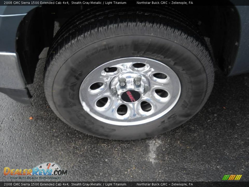 2008 GMC Sierra 1500 Extended Cab 4x4 Stealth Gray Metallic / Light Titanium Photo #13