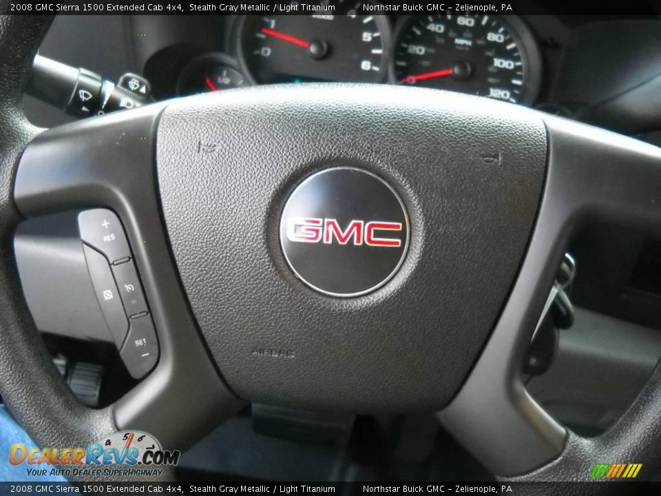 2008 GMC Sierra 1500 Extended Cab 4x4 Stealth Gray Metallic / Light Titanium Photo #19