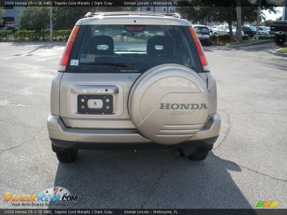 2000 Honda CR-V SE 4WD Naples Gold Metallic / Dark Gray Photo #4