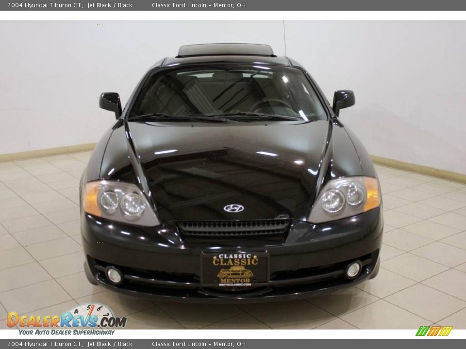2004 Hyundai Tiburon GT Jet Black / Black Photo #2