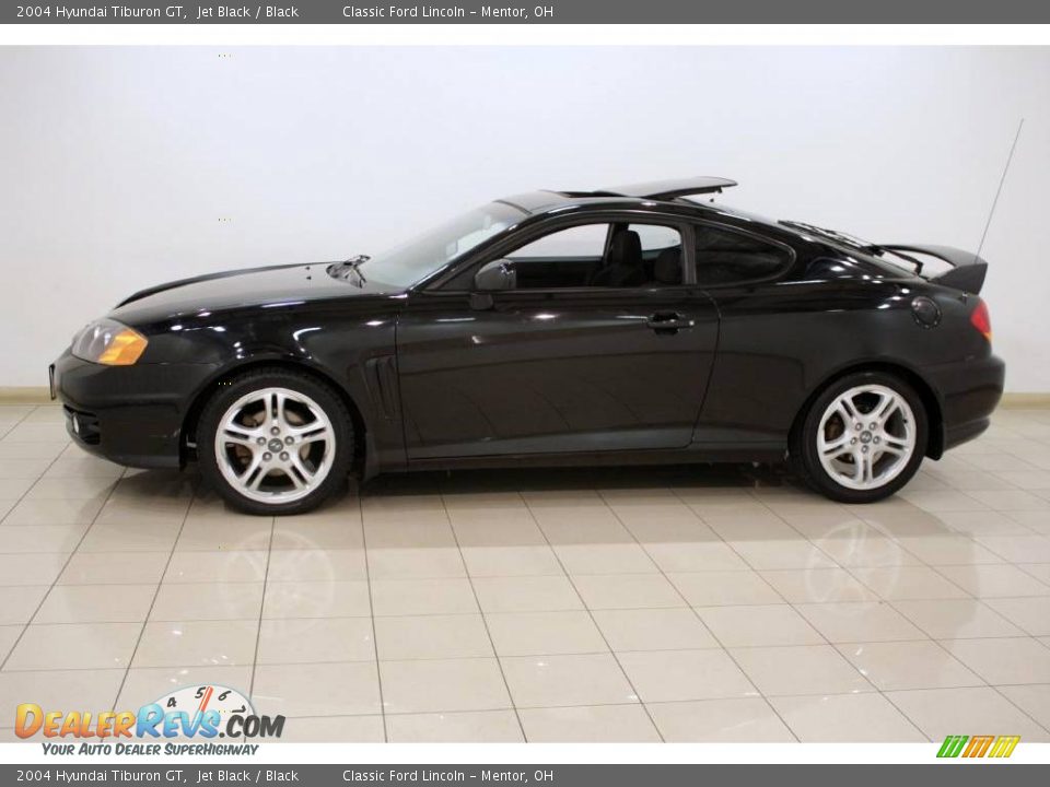 2004 Hyundai Tiburon GT Jet Black / Black Photo #4