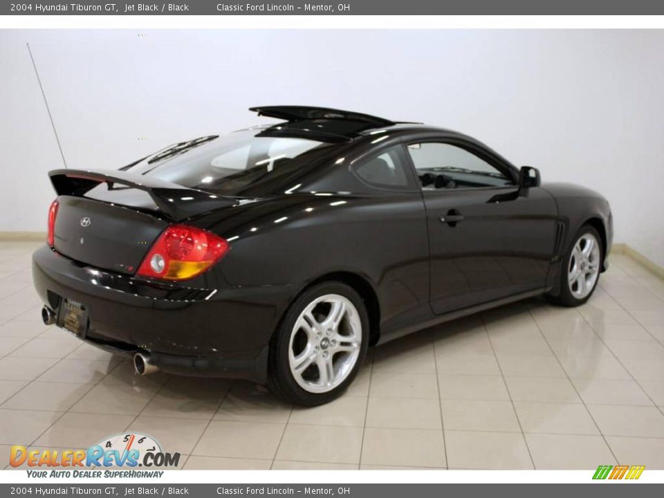 2004 Hyundai Tiburon GT Jet Black / Black Photo #6