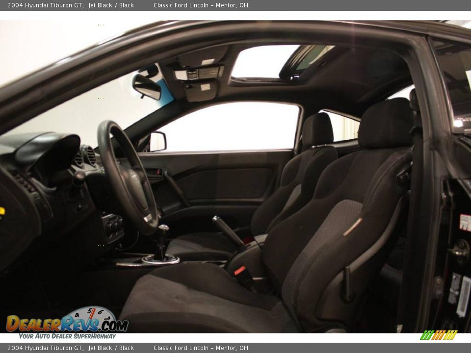 2004 Hyundai Tiburon GT Jet Black / Black Photo #8