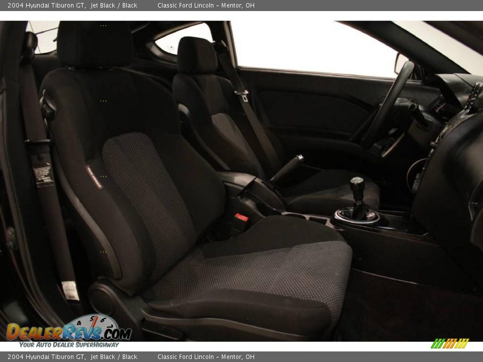 2004 Hyundai Tiburon GT Jet Black / Black Photo #14