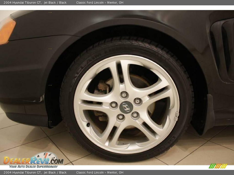 2004 Hyundai Tiburon GT Jet Black / Black Photo #18