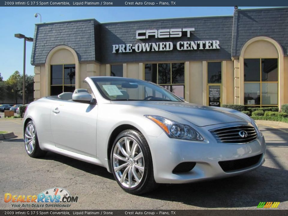 2009 Infiniti G 37 S Sport Convertible Liquid Platinum / Stone Photo #1