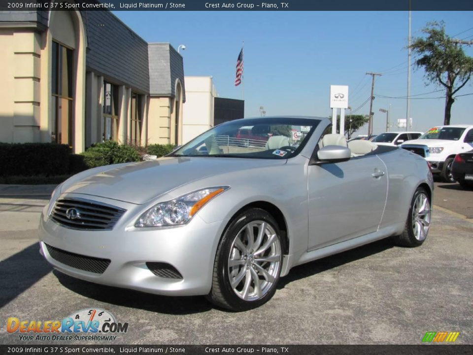 2009 Infiniti G 37 S Sport Convertible Liquid Platinum / Stone Photo #3