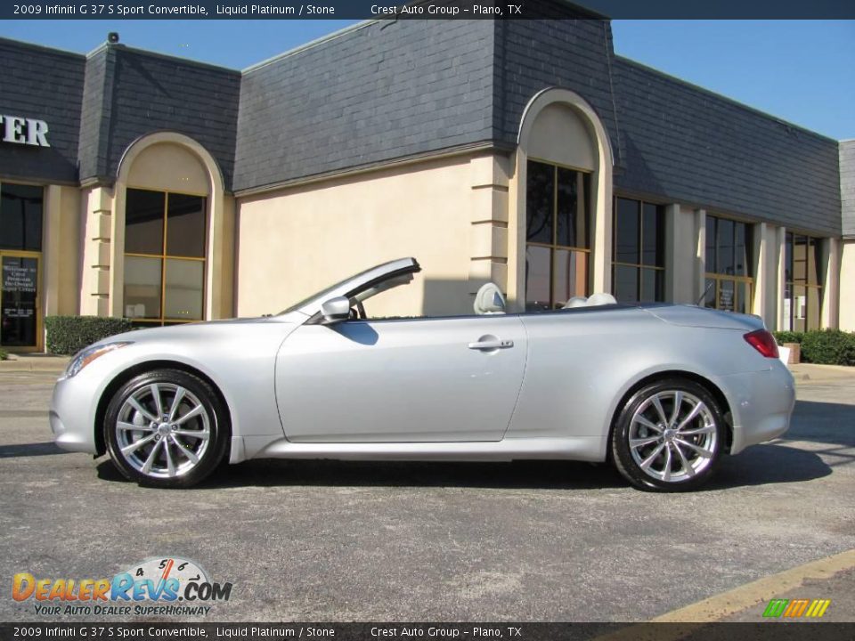 2009 Infiniti G 37 S Sport Convertible Liquid Platinum / Stone Photo #4