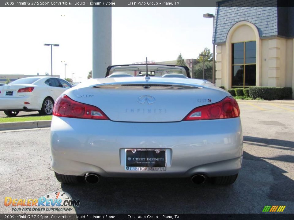 2009 Infiniti G 37 S Sport Convertible Liquid Platinum / Stone Photo #6