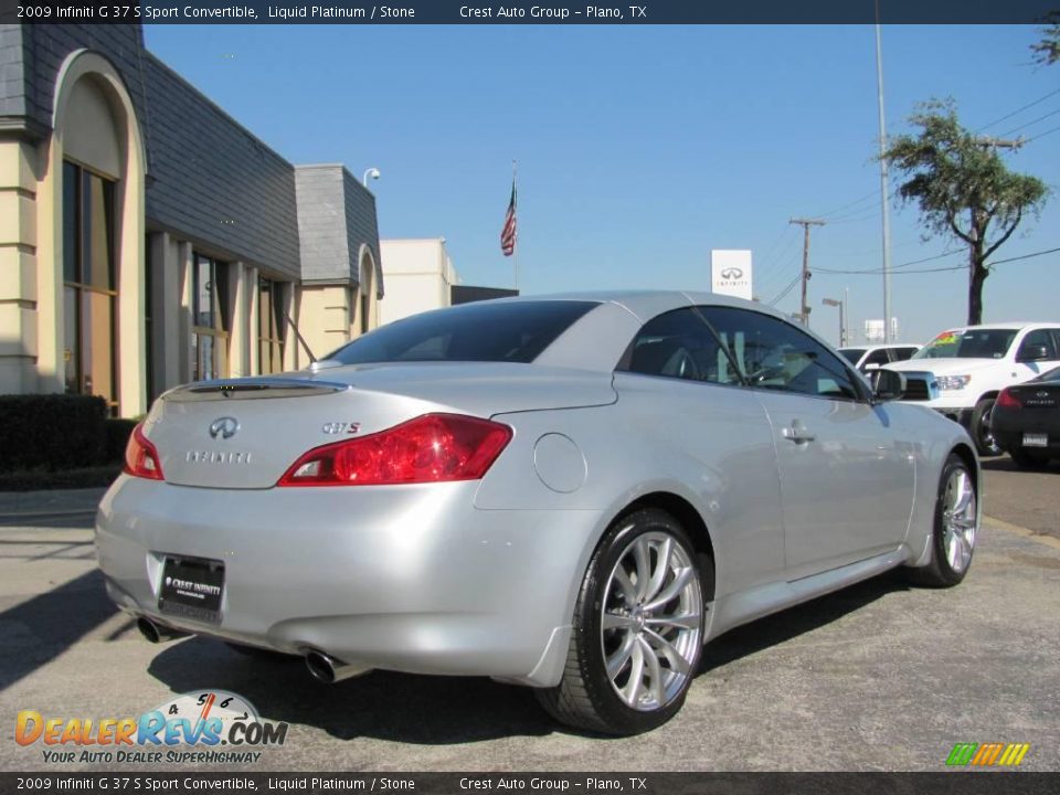 2009 Infiniti G 37 S Sport Convertible Liquid Platinum / Stone Photo #7