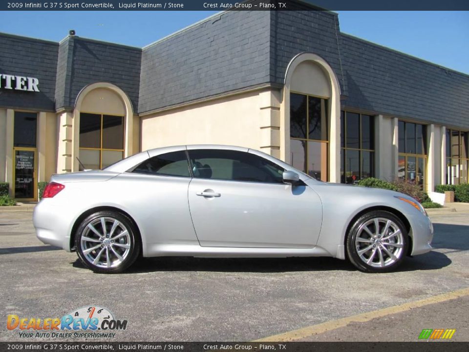2009 Infiniti G 37 S Sport Convertible Liquid Platinum / Stone Photo #8