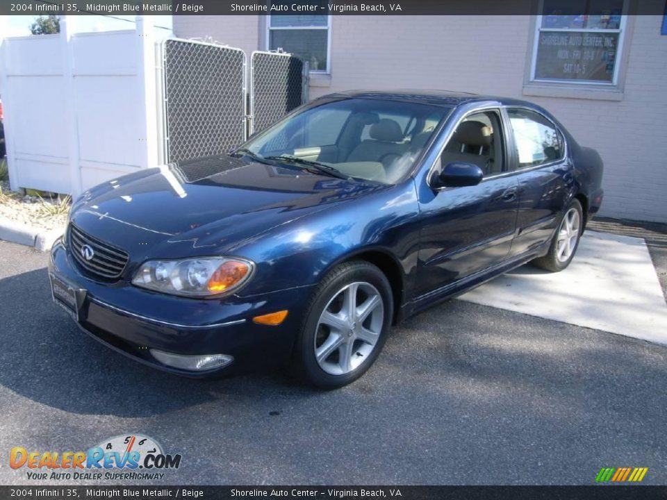 2004 Infiniti I 35 Midnight Blue Metallic / Beige Photo #3