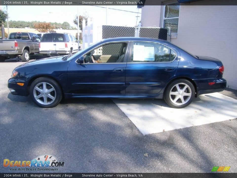 2004 Infiniti I 35 Midnight Blue Metallic / Beige Photo #4