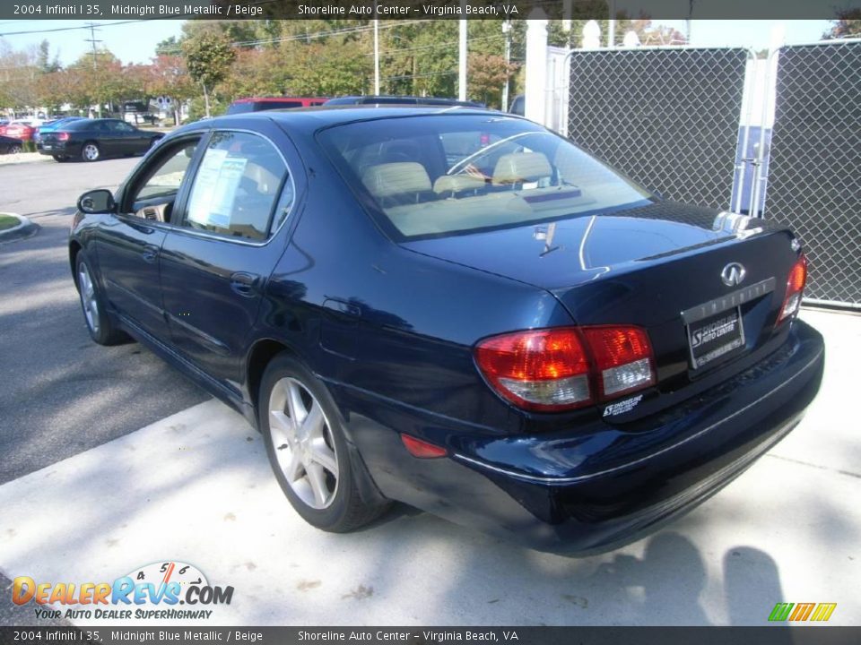 2004 Infiniti I 35 Midnight Blue Metallic / Beige Photo #5