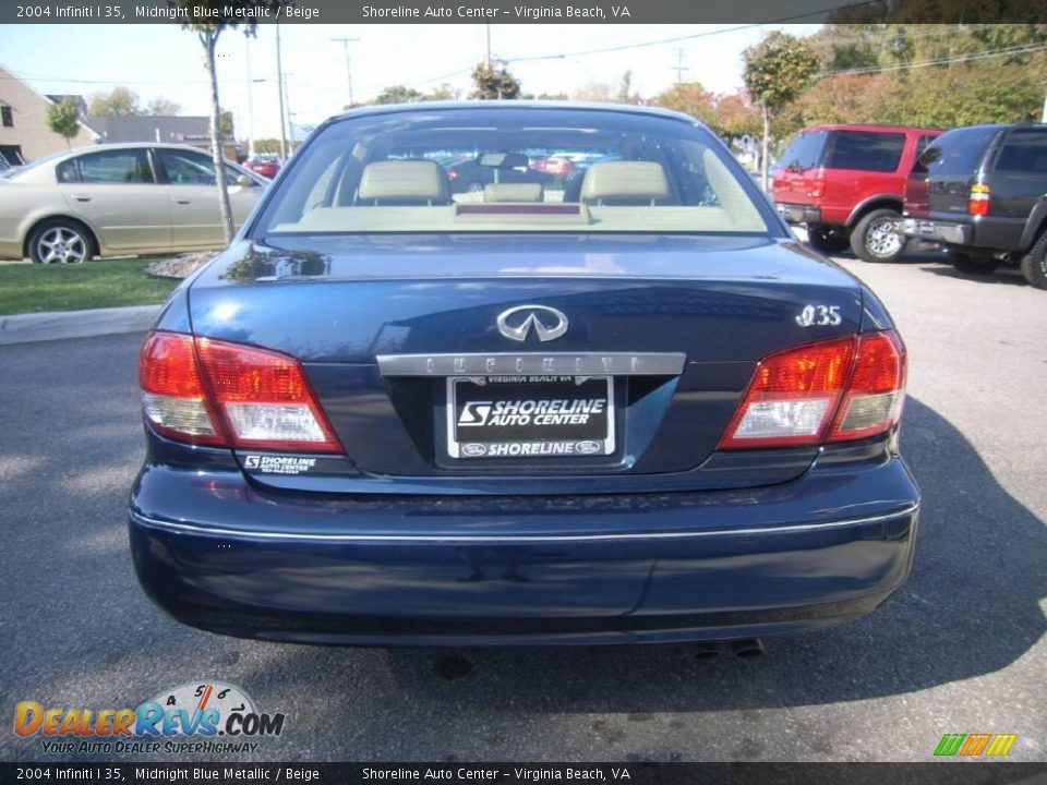 2004 Infiniti I 35 Midnight Blue Metallic / Beige Photo #6
