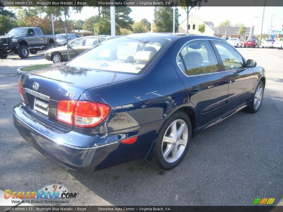 2004 Infiniti I 35 Midnight Blue Metallic / Beige Photo #7