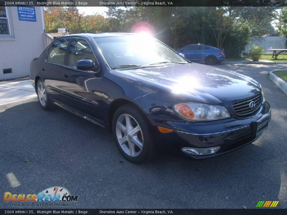 2004 Infiniti I 35 Midnight Blue Metallic / Beige Photo #9