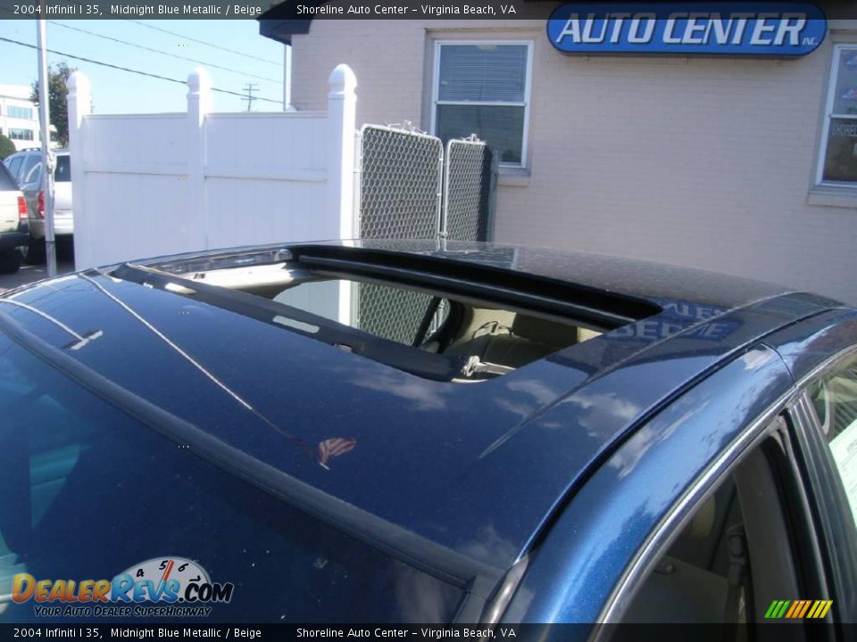 2004 Infiniti I 35 Midnight Blue Metallic / Beige Photo #10