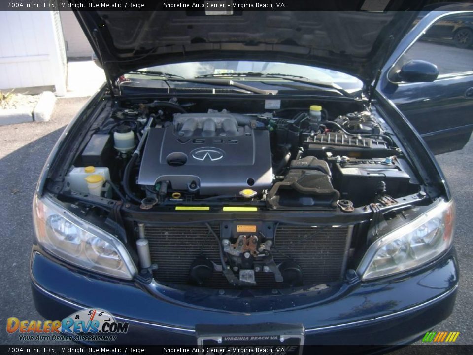 2004 Infiniti I 35 Midnight Blue Metallic / Beige Photo #11