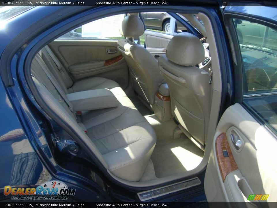 2004 Infiniti I 35 Midnight Blue Metallic / Beige Photo #14