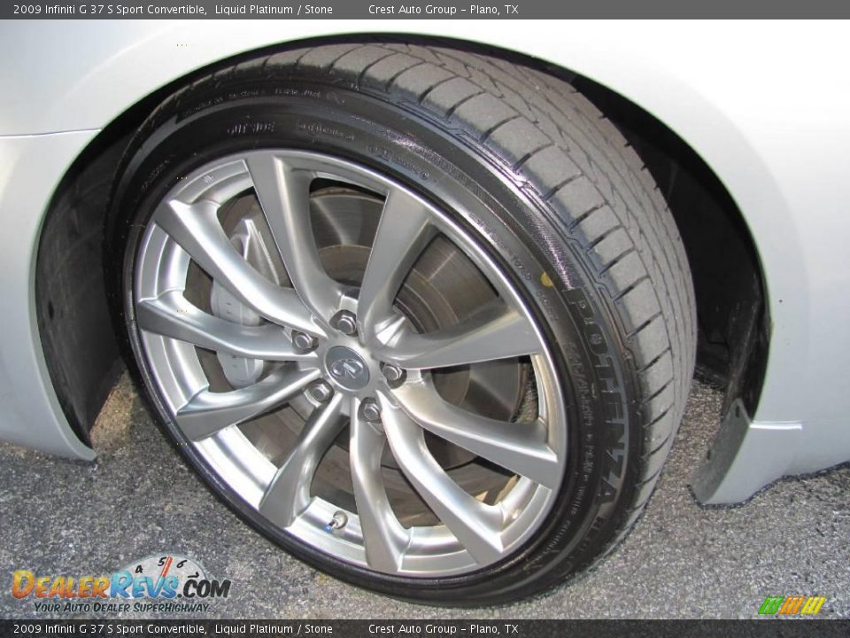 2009 Infiniti G 37 S Sport Convertible Liquid Platinum / Stone Photo #22