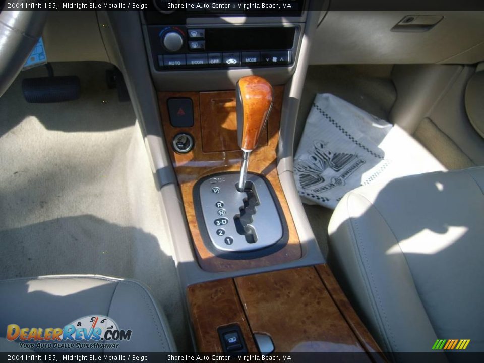 2004 Infiniti I 35 Midnight Blue Metallic / Beige Photo #19