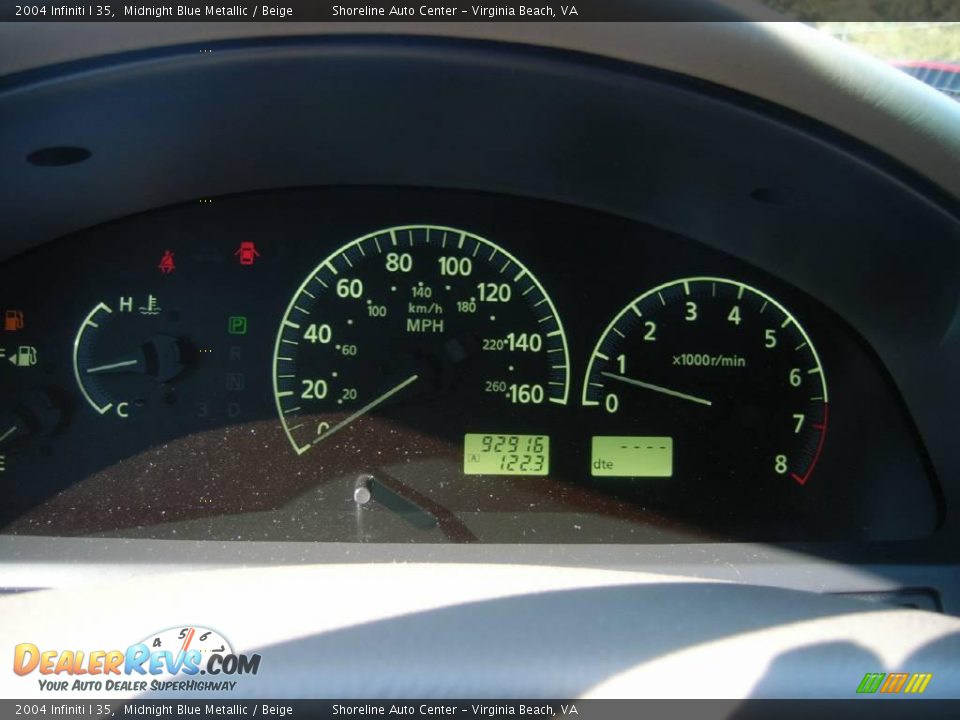 2004 Infiniti I 35 Midnight Blue Metallic / Beige Photo #20