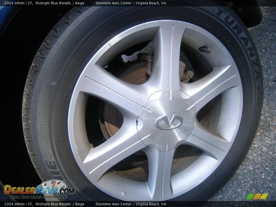 2004 Infiniti I 35 Midnight Blue Metallic / Beige Photo #21
