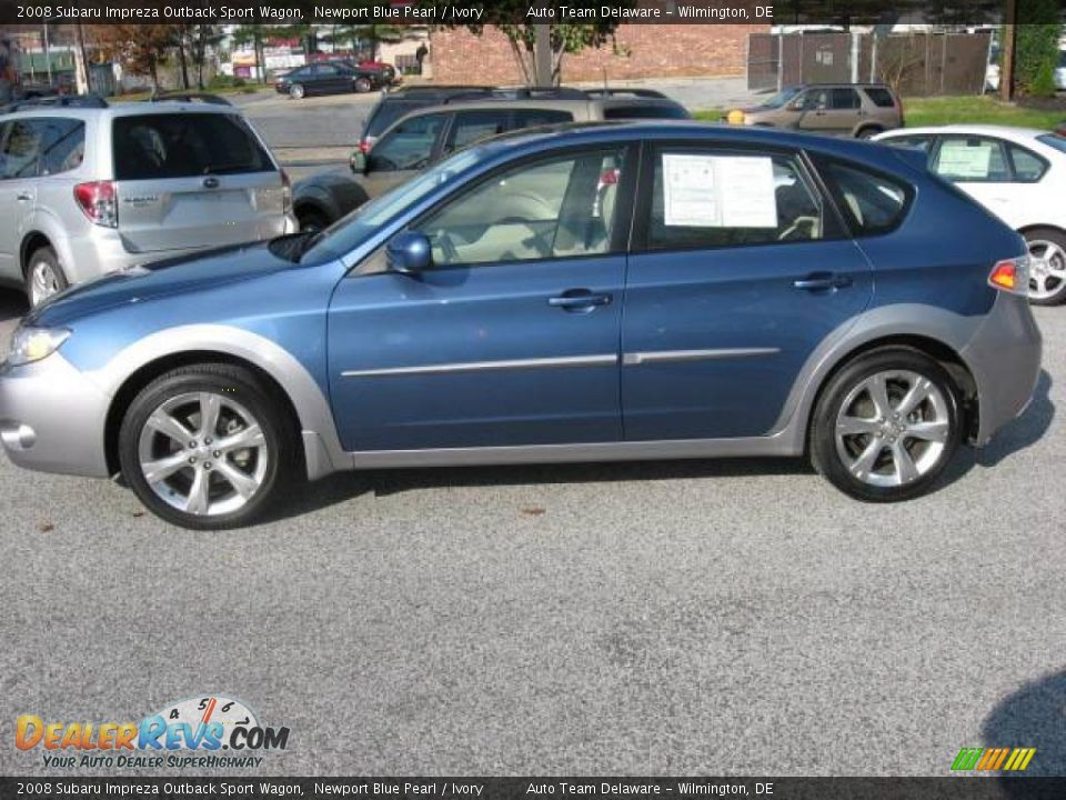 2008 Subaru Impreza Outback Sport Wagon Newport Blue Pearl / Ivory Photo #3