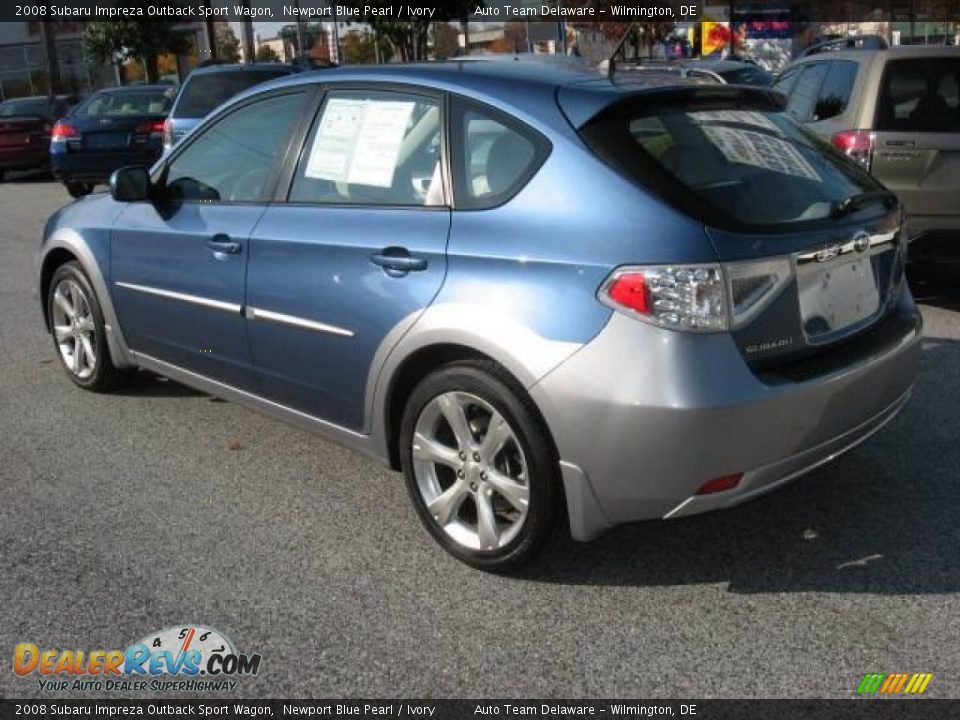 2008 Subaru Impreza Outback Sport Wagon Newport Blue Pearl / Ivory Photo #4