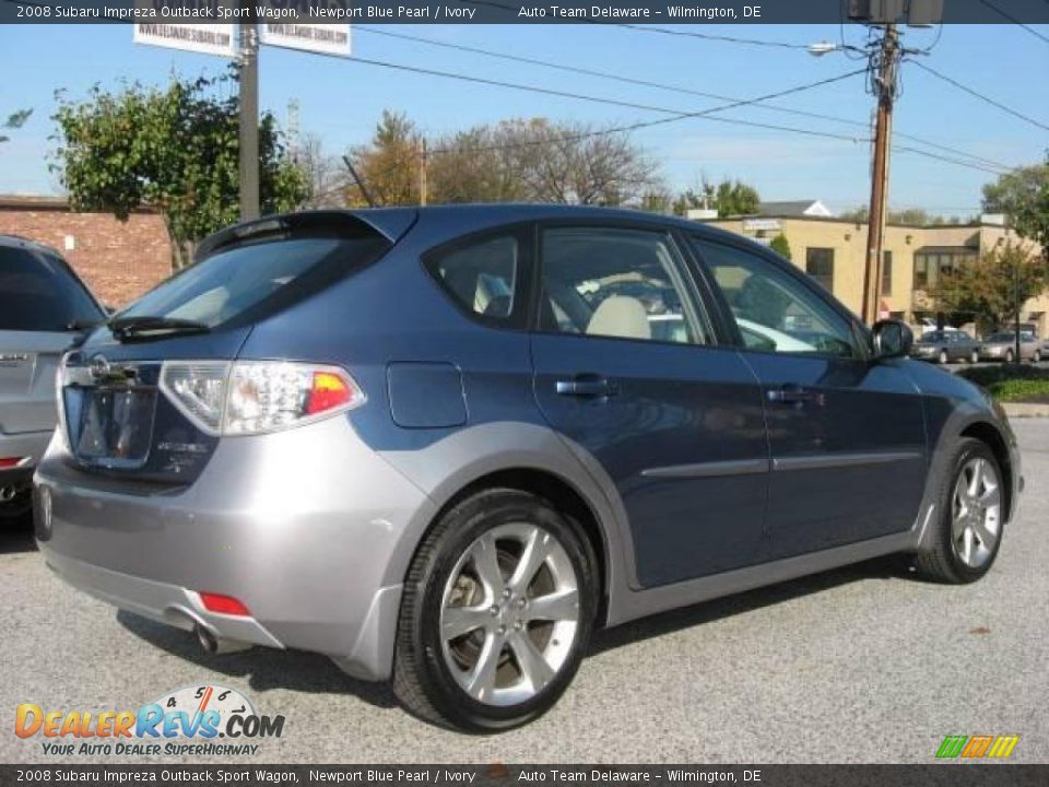 2008 Subaru Impreza Outback Sport Wagon Newport Blue Pearl / Ivory Photo #5