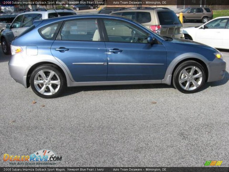 2008 Subaru Impreza Outback Sport Wagon Newport Blue Pearl / Ivory Photo #6