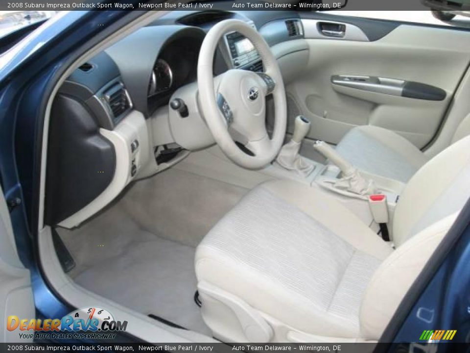 2008 Subaru Impreza Outback Sport Wagon Newport Blue Pearl / Ivory Photo #8