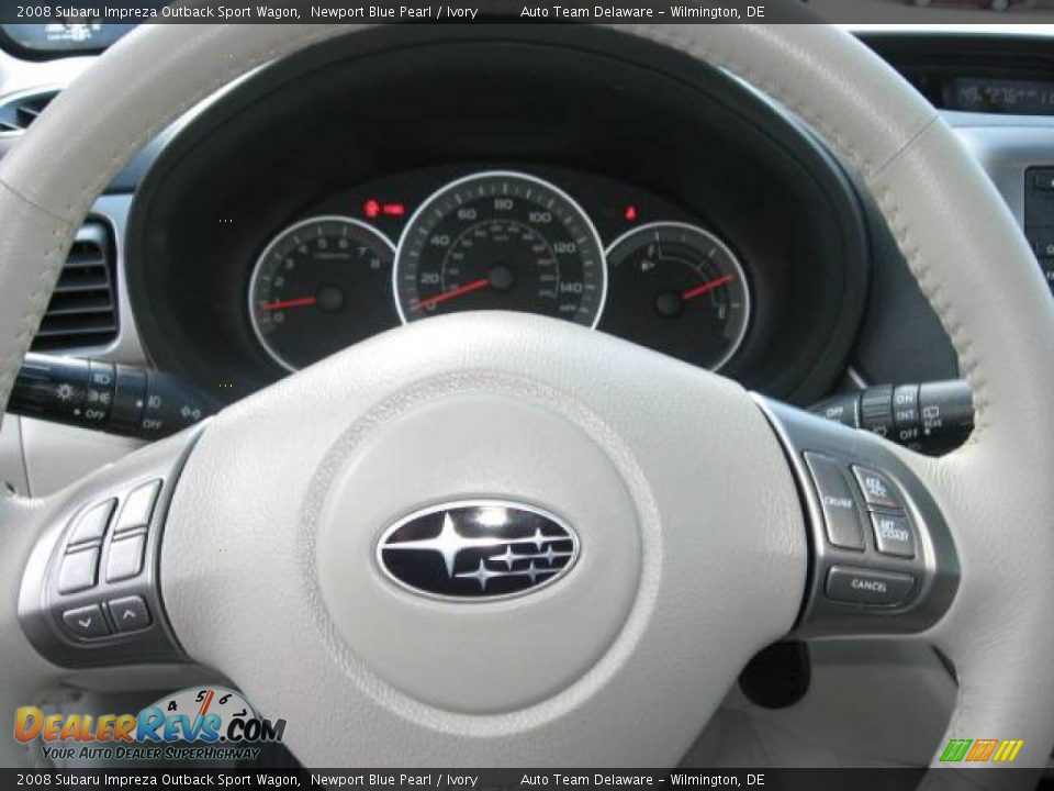 2008 Subaru Impreza Outback Sport Wagon Newport Blue Pearl / Ivory Photo #11